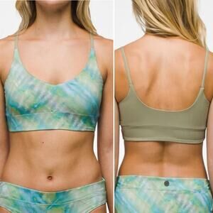 Prana Willow Falls Reversible Bikini Top in Mirage blue green print sage green
